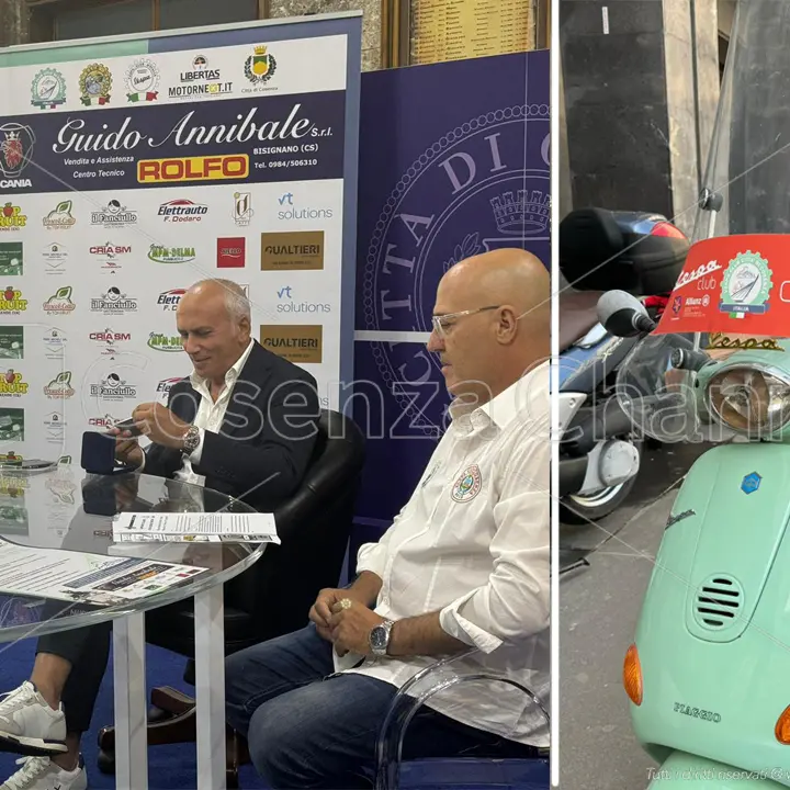 Vespe in giro per Cosenza, è la VI tappa del Campionato Italiano