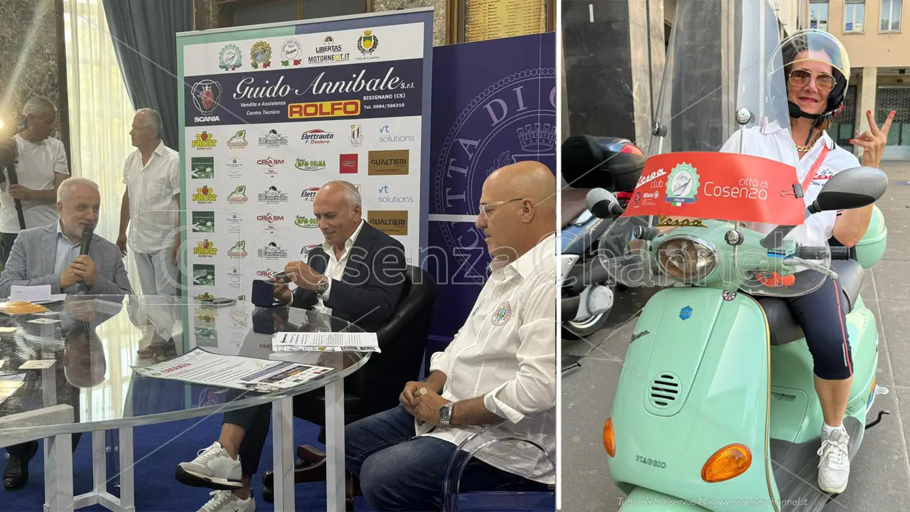 Vespe in giro per Cosenza, è la VI tappa del Campionato Italiano